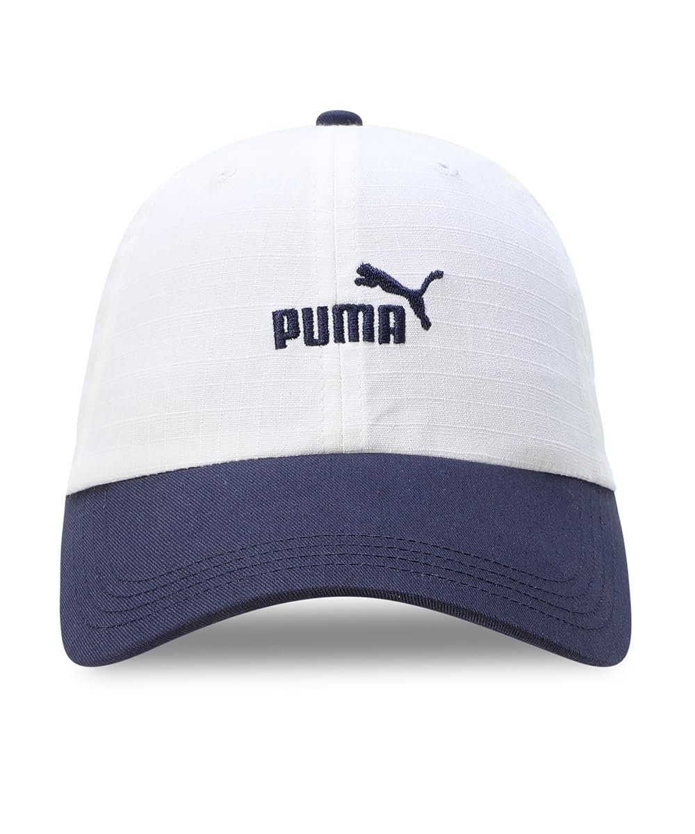 PUMA Color Block DAD Cap White 02598802_ESS No.1 Navy_