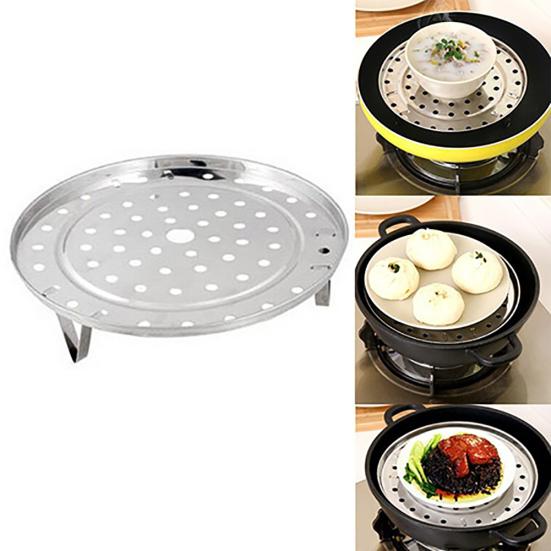 

Stainless Steel Steamer Rack Insert Stock Pot Steaming Tray Stand Cookware
