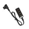 Camera Battery D Tap Male to 4 Female Splitter Power Cable Adapter 60cm Long for Matsushita Anton Port Batteries