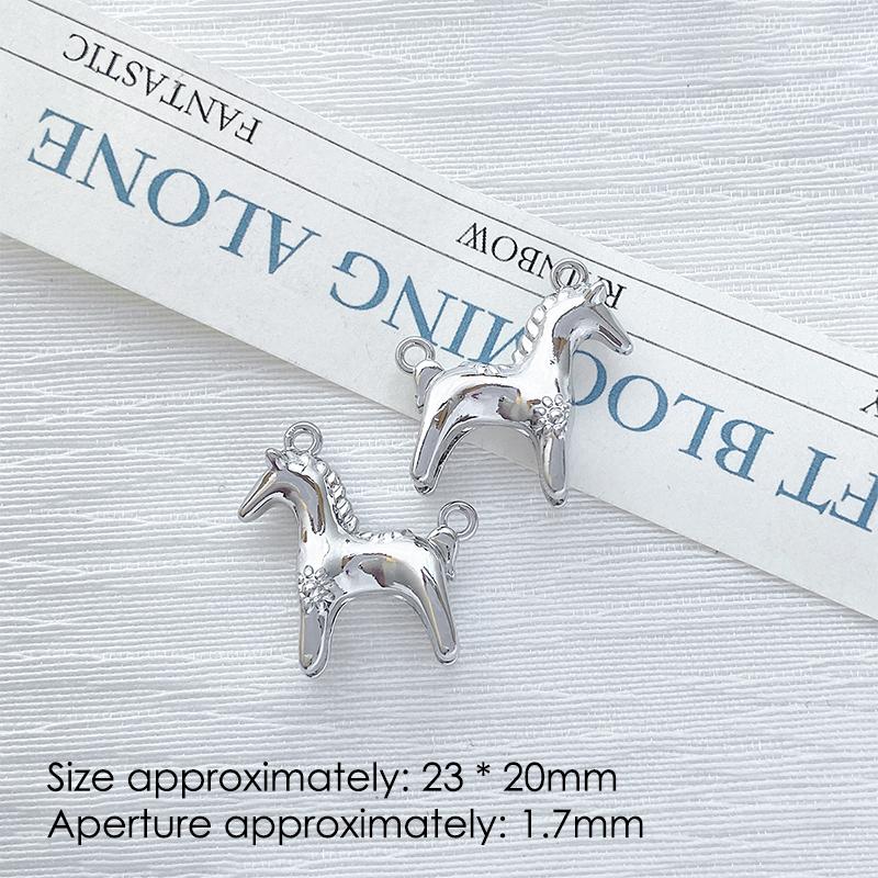 1Pcs Cute Simple Horse Animal Pendant Charms For Handmade Jewelry Making Necklace Earrings Bracelet Diy Accessories Supplies