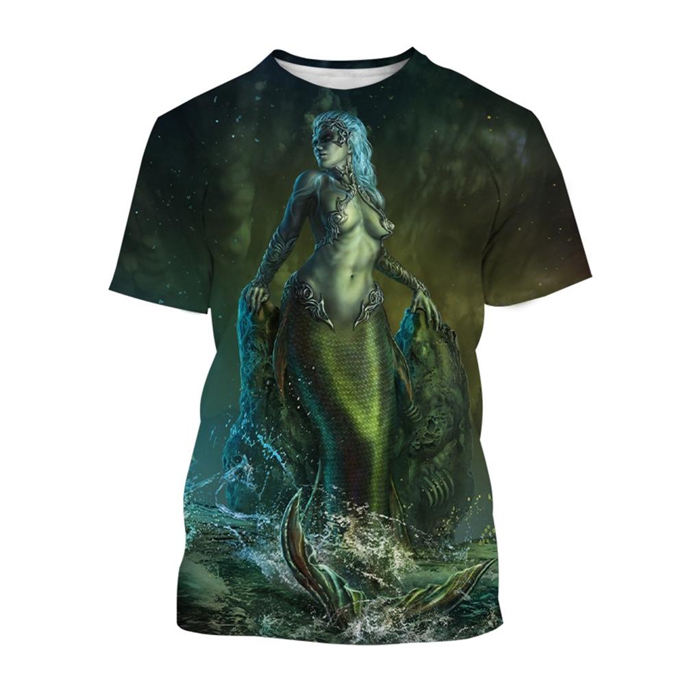 Sexy Mořská panna 3D Tisk Ležérní Trička Oceán Dívka Móda Pánská Dámská Ležérní Street Harajuku Hip-Hop Street Dětské Tričko Topy