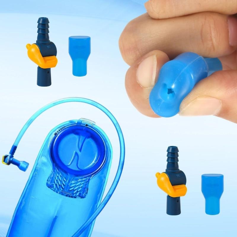 Hydrations Pack Mouthpieces Bites Valves Replacement with On Off Switches, Hiking Backpacking Water Bag Suction Nozzle