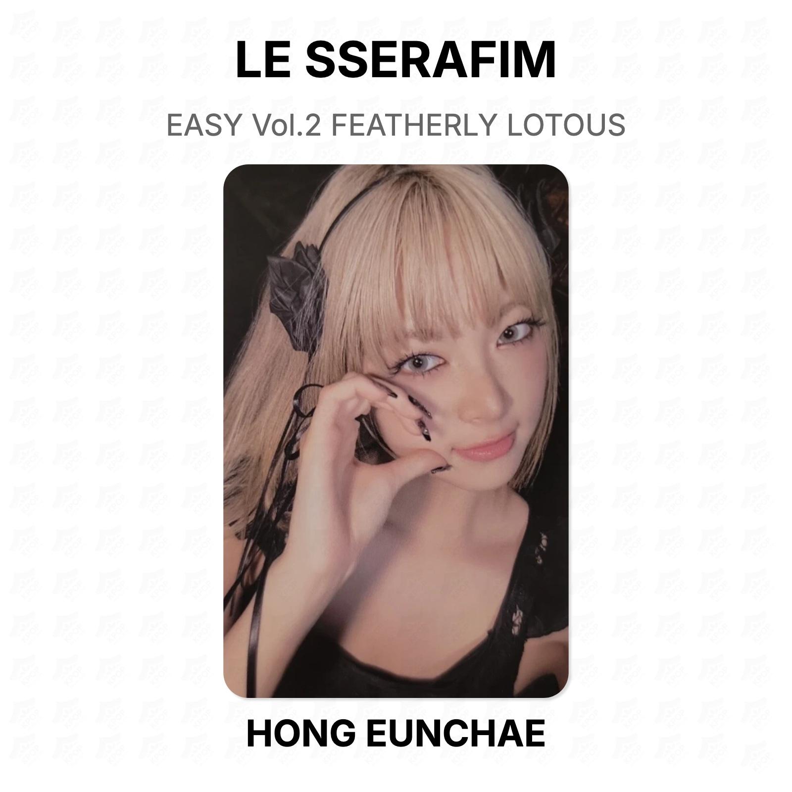 LE SSERAFIM EASY Vol.2 FEATHERLY LOTOUS Official Photocard HONG EUNCHAE