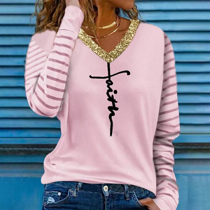 Женские футболки с 3D принтом «Буквы креста» — фото 4