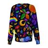 Women's Casual Long-sleeved Single-breasted Animal-printed Protective Suit Cardigan