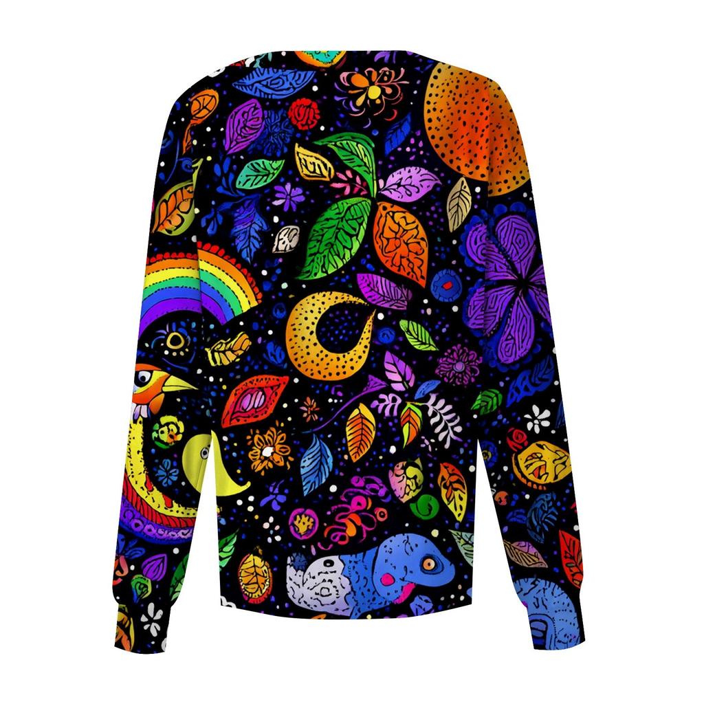 Women's Casual Long-sleeved Single-breasted Animal-printed Protective Suit Cardigan