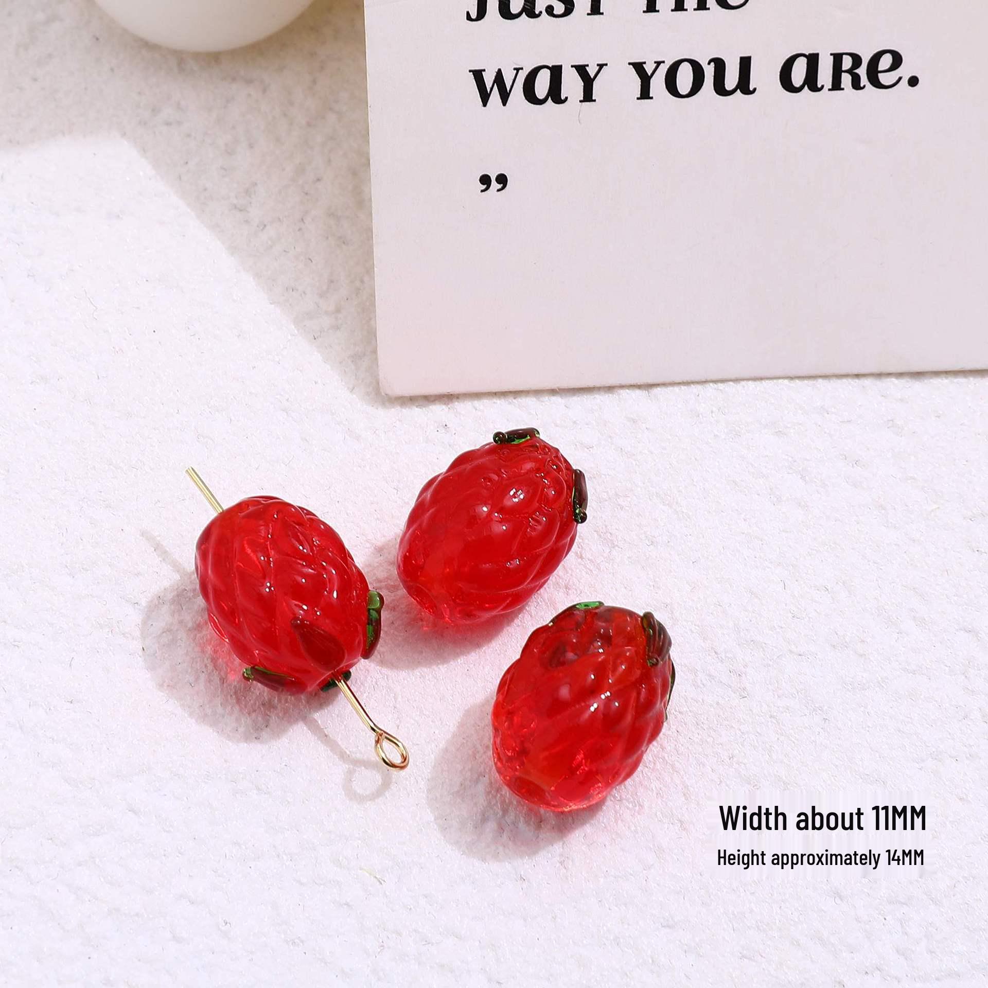 

Handmade Beaded Glass Fruit Jewelry: Orange Strawberry Persimmon Earrings & Accessories