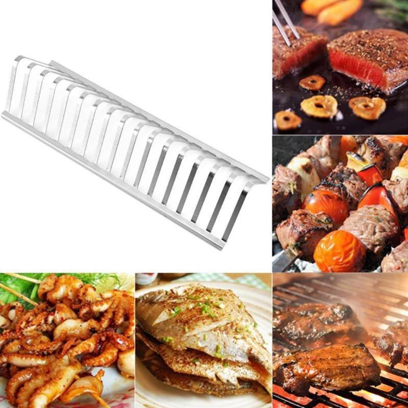 Barbecue Meat Rib Rack Roasting Stand Outdoor BBQ Accessories for Picnic Camping
