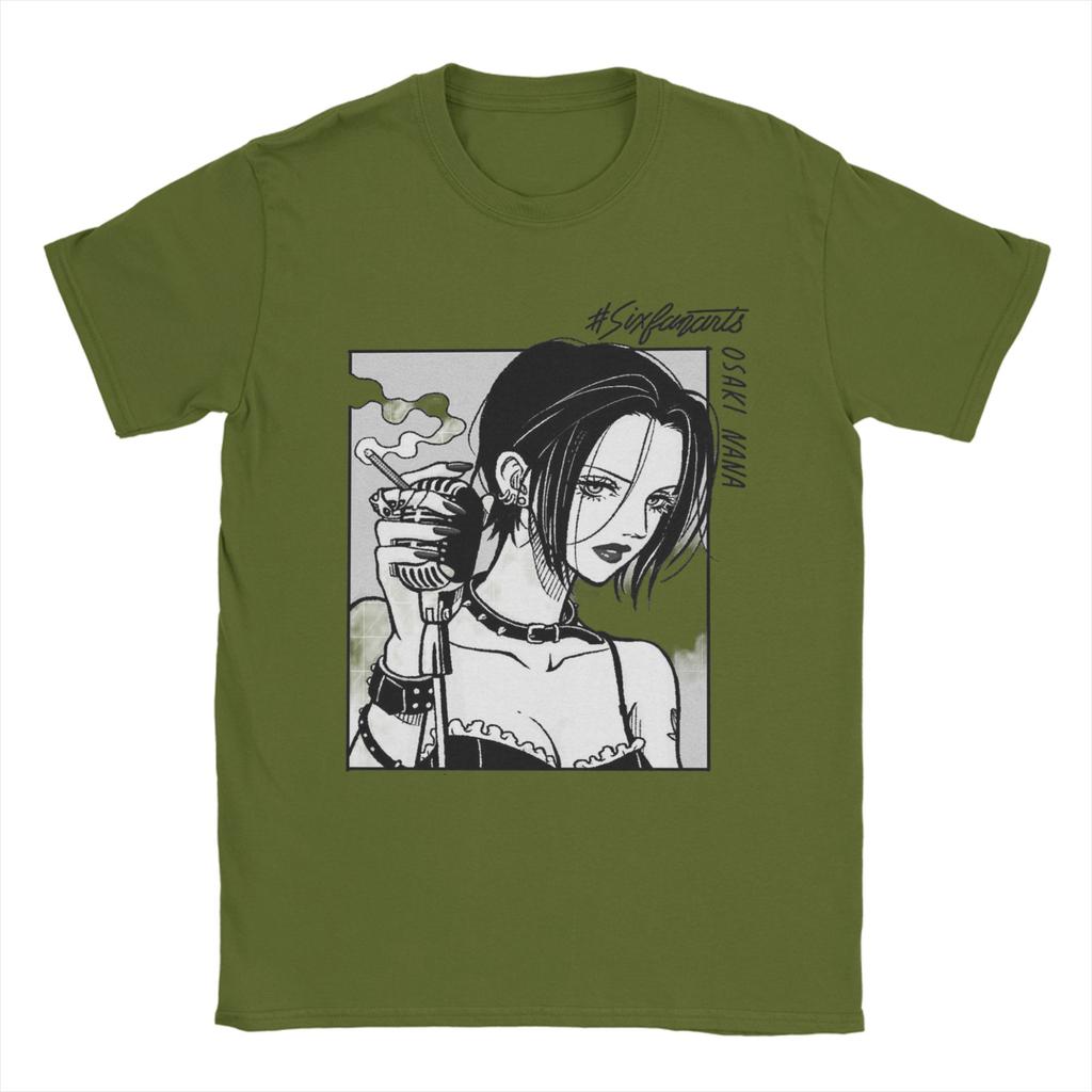 NANA T Shirts Men Women Cotton Funny T-Shirts O Neck Anime Nana Osaki Tees Short Sleeve Tops Plus Size