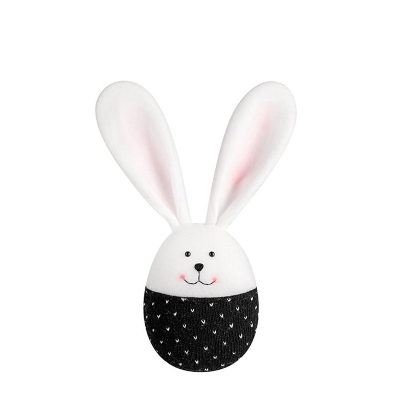 

1PC Easter Eggs Gnome Easter Bunnies Rabbit Eggs Gnome Gonk Plush Doll for Kids Easter Day Gift Desktop Home Decor чорний