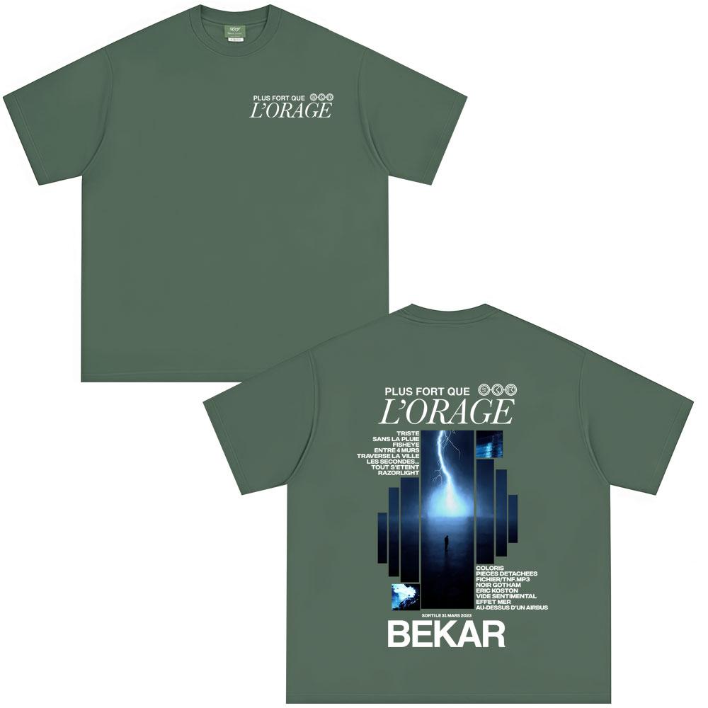

Rapper Bekar Plus Fort Que Lorage Album Graphic Tshirts Unisex Women Hip Hop Fashion Pop Music Tshirts Unisexs Casual Streetwears 4XL
