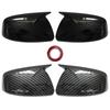For Mercedes Benz A B Class W169 A160 W245 2008-2012 Sticker Carbon Black Side Rearview Mirror Cover Caps Shell Lid