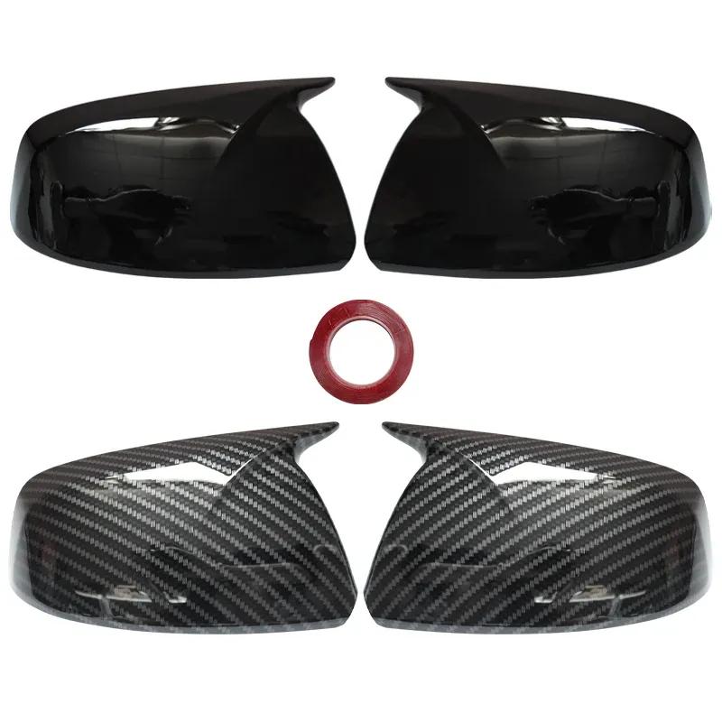 For Mercedes Benz A B Class W169 A160 W245 2008-2012 Sticker Carbon Black Side Rearview Mirror Cover Caps Shell Lid