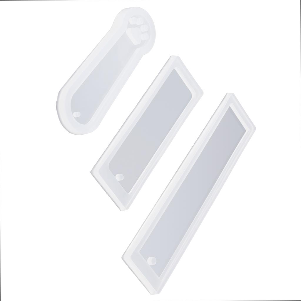 3pcs set DIY Rectangle Cat Claw Silicone Mould Epoxy Resin Jewelry Bookmark Craft with Hole