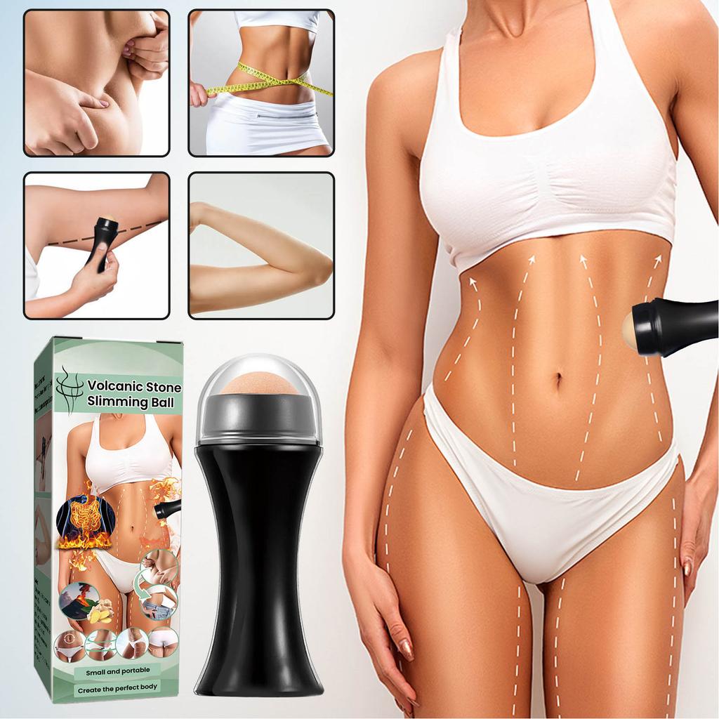 Volcanic Stone Body Sculpting Ball Oil Absorbing Volcanic Roller for Body Shaping Portable Reusable Facial Rolling Ball