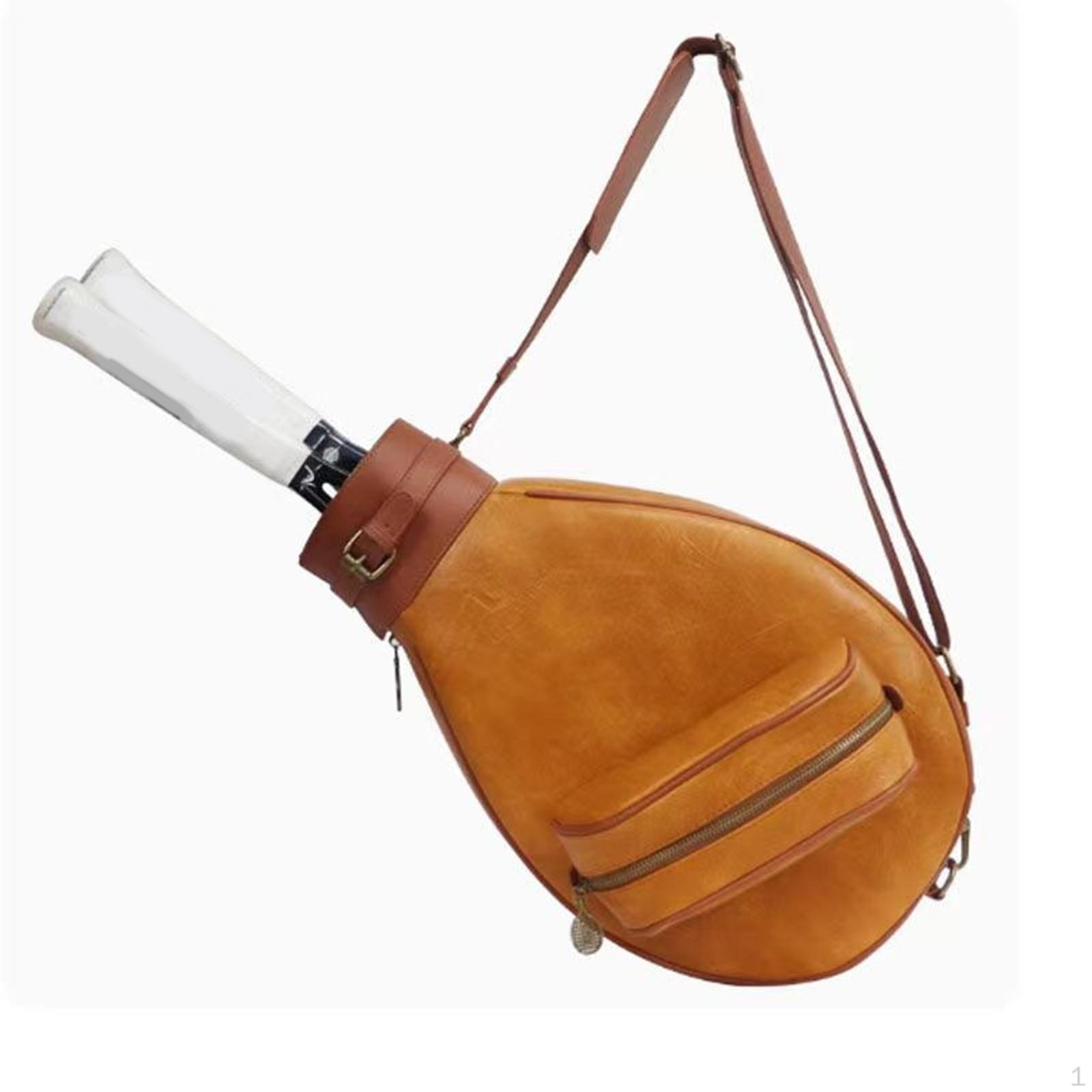 

Теннисная сумка-ракетка рюкзак водонепроницаемый для мужчин и женщин нагрудный кошелек через плечо коричневый