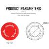 1Pcs 16mm Mushroom Emergency Stop Switch Mushroom Stop Button  for Emergency Stop Control