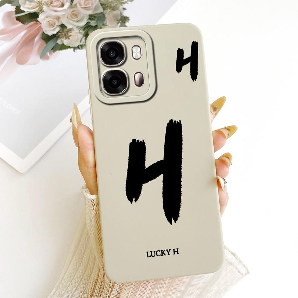 For OPPO A6s CPH2789 Lucky Initial Letter Phone Case For Oppo A6s 4G CPH2815 A 6S 5G Soft Silicone Shockproof Cases Bumpers