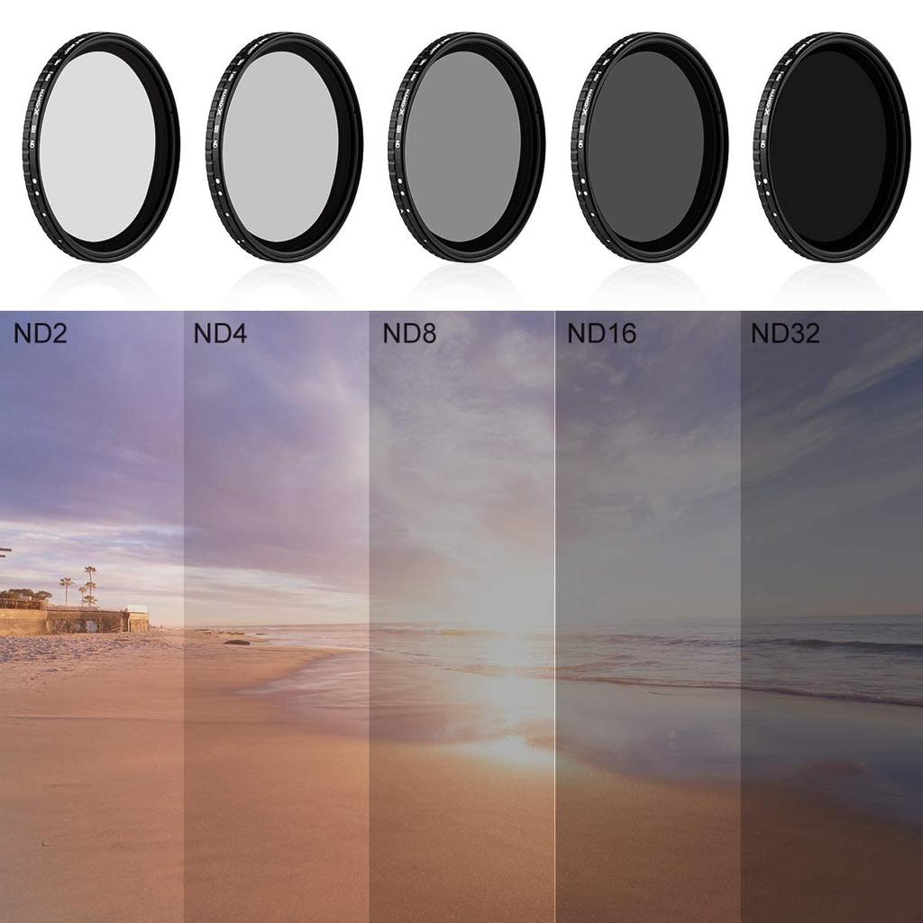 Concept Variable ND Filter Variable ND Light Attenuation Range MRC Nano Coating No Unevenness K&F NANO-X ND2~ND32 X-shape () (62MM, NANO-X NDX2-32)