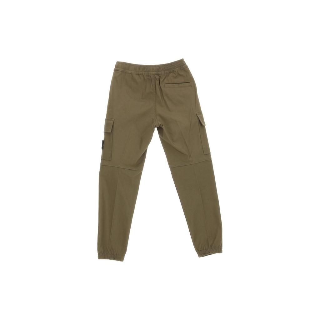 STONE ISLAND Solid Color Elastic Cuff Casual Pants Kids Bottoms Brown 791630712-V0054