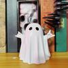Halloween Spooky Resin Ghost Statue Cute Finger Ghost Ornaments Rock Spooky Resin Statue for Gift Props Tabletop Halloween Decor
