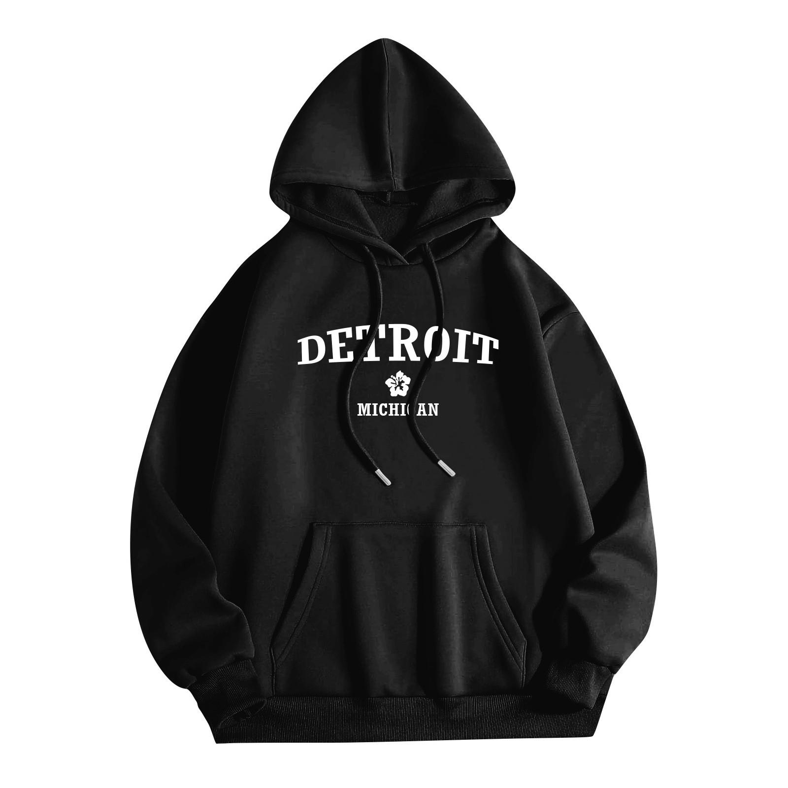 

Жіноча модна толстовка з принтом і довгим рукавом з круглим вирізом XXXL чорний