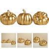 Gold Pumpkins Artificial Pumpkins Decorative Pumpkins Faux Pumpkins Thanksgiving Halloween Holiday Table Centerpieces