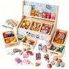 Conjunto de Brinquedos de Cozinha de Madeira para Brincadeiras de Faz de Conta Gancho Magnético Velcro Frutas Legumes Carne Sobremesa Brinquedos Educativos de Role Play