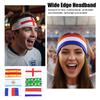 Football game headscarf national flag pattern sports headband elastic wide edge headband men's and women's yoga headband