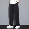 Sommerhose aus Eisseide für Herren, dünne, gerade Beinform, lockere, lässige Sporthose, schnelltrocknende Hose mit weitem Bein, Herrenhose