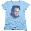 Dámské tričko Elvis Presley Portrét Světle modré tričko Unisex tričko