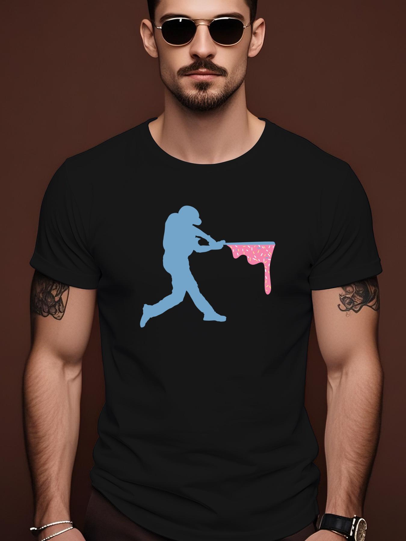 Summer Tshirt with Unique Graphic Design - Light Blue XXXL