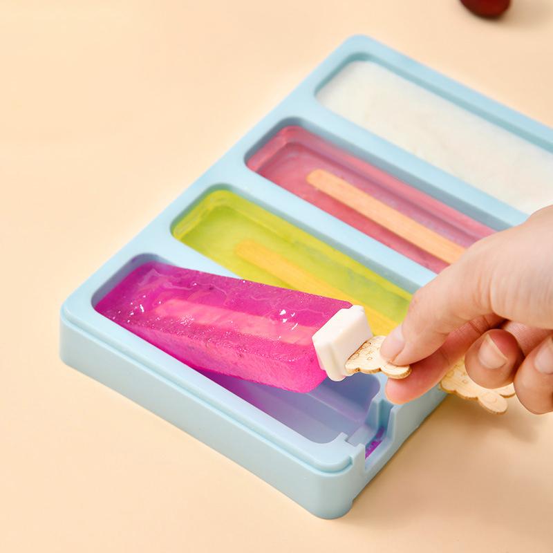 50pcs Natural Wooden Cartoon Ice Cream Popsicle Sticks Wood Stick Ice Cream Spoon Hand Art Ice Cream Ice Cube Lollipop Cake Tool