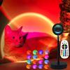USB Sunset Lighting Ambient Projection Night Light for Home Décor, Relaxing Lighting in Bedroom and Living Room