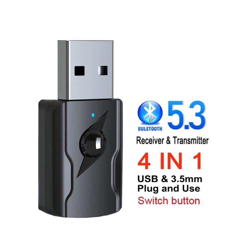 Adaptateur Bluetooth 5.1 Pour Voiture – Convertisseur Audio Sans Fil Vers AUX/USB – Appel Mains Libres