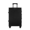 Large Capacity Aluminum Frame Travel Suitcase with Combination Lock, Trolley Wheels, and Durable Design for Men and Women.