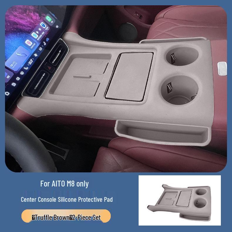 Silicone Anti-Slip Center Console Pad & Wireless Charger for AITO M8