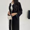 Middle East Turkey Fashion Embroidery Wavy Edge Cardigan Robe Skirt Embroidered Cardigan Robe