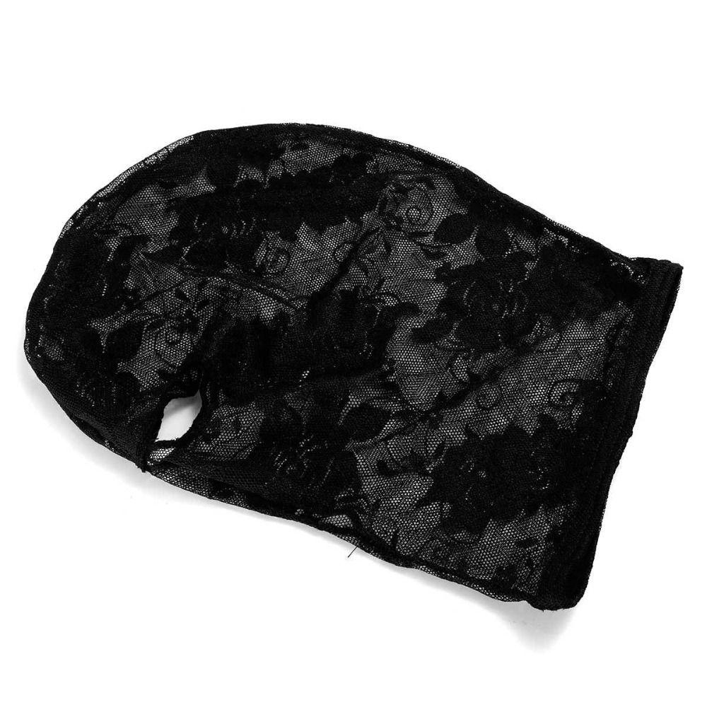 Elastic Mesh Veil Sexy Cosplay Headgear Fashion Black Lace Mask  Halloween