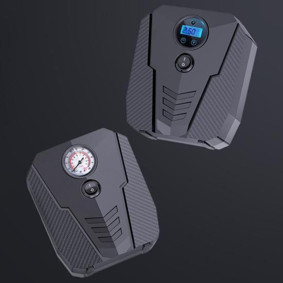 Car Tire Inflator Digital/Pointer Tire Pressure Gauge LED Light Portable Universal Auto Bicycle Motorcycle Tire Pump Electric Air Compressor