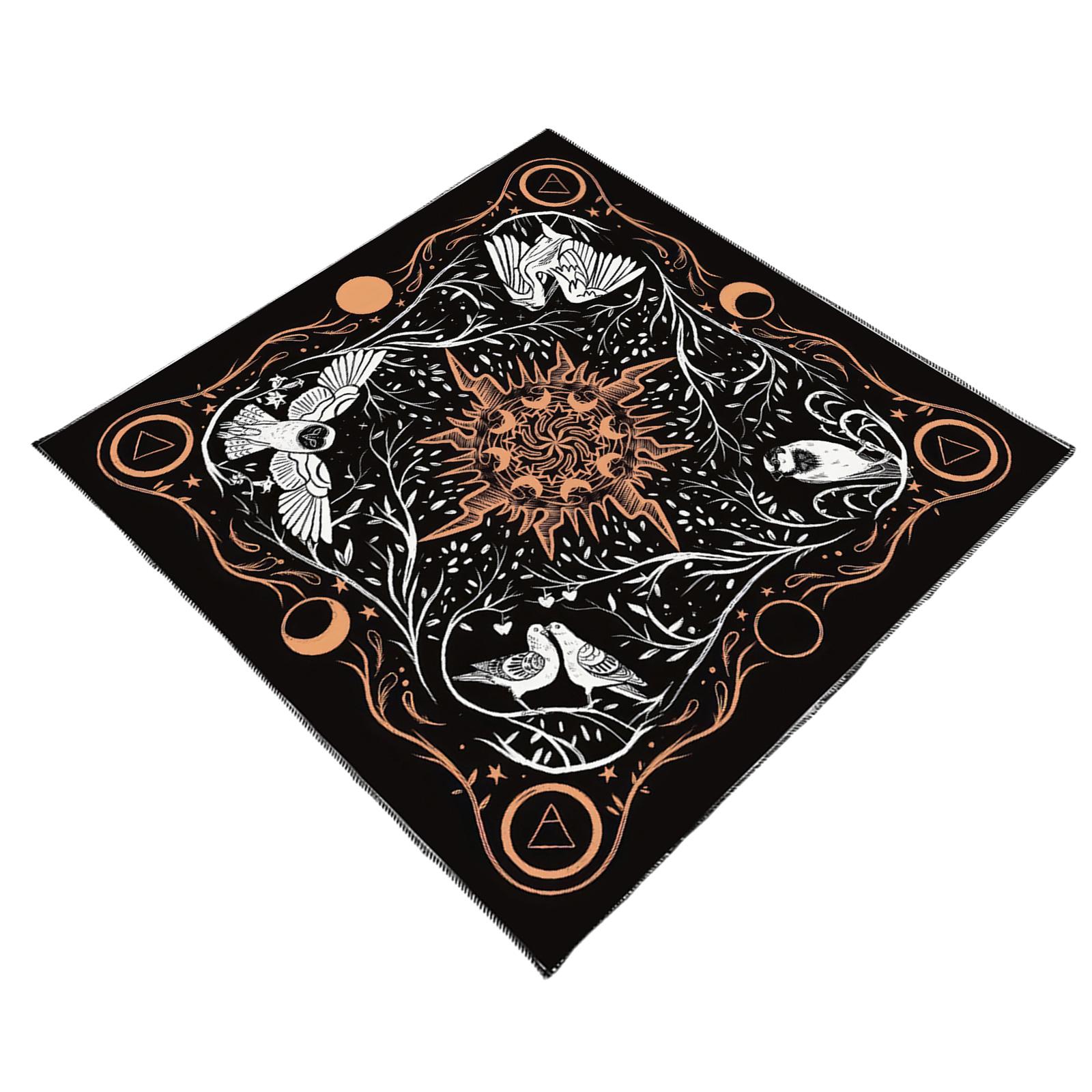 

Скатерть для Таро с узором птицы и луны, астрология, алтарная ткань, гадания, скатерть для карт, гобелен, принадлежность для колдовства A75