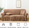 High Stretch Bubble Grid Sofa Cover Easy Fitted Sofa Couch Cover with Skirt Durable Washable Furniture Protector for Living Room