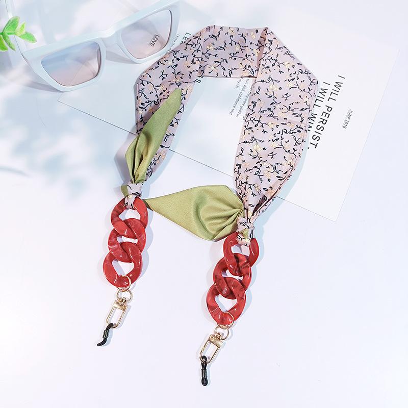 Silk Scarf Glasses Chain: Multi-Purpose Acrylic Neck Strap for Masks & Eyewear