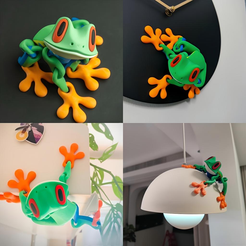 1pc Frog Shaped Magnet Refrigerator Series 3D Printing Simulation Creative Cartoon Frog Magnetic Novelty Kitchen Accessory