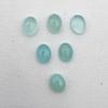 Natural Aqua Chalcedony Oval Cabochon Loose Gemstone Lot 8 Pcs 6*8 MM 10 CT For Jewelry Making