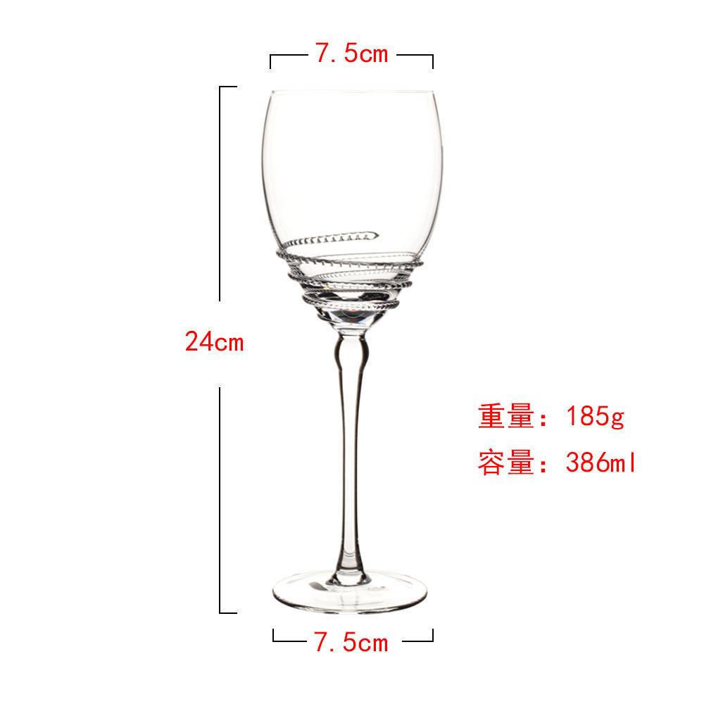 

Vintage European Red Wine Glass Set Luxury Crystal Highball Cup for Home Use 301-400ml