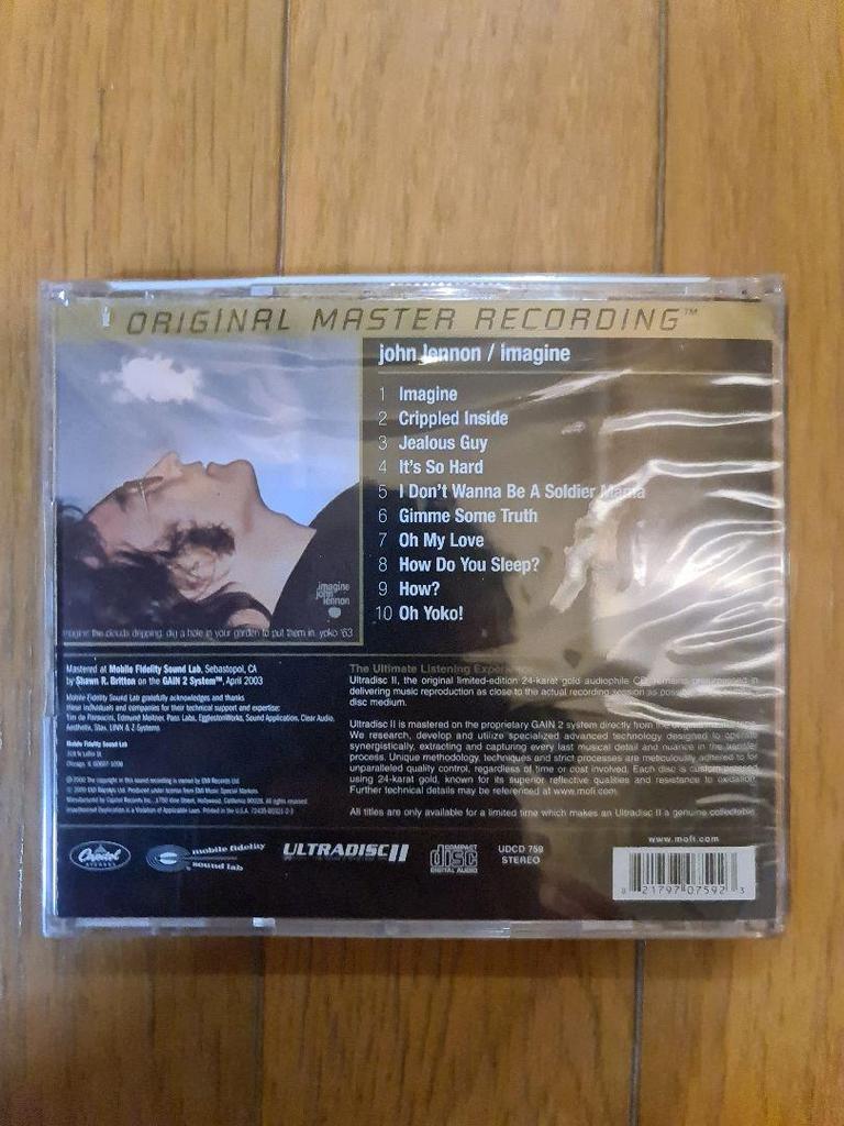 [USED] Official CD John Lennon Imagine Limited Edition Mobil MFSL 24KT Gold
