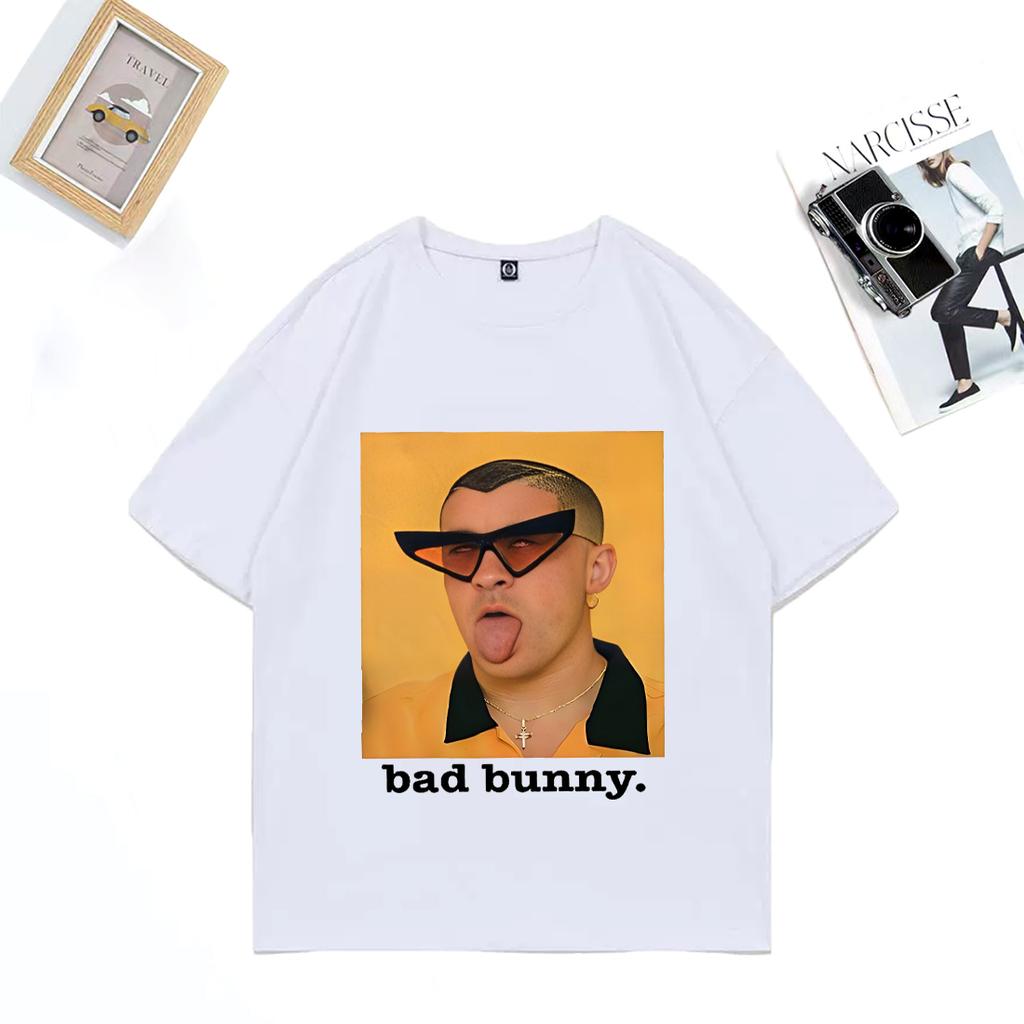 Bad Bunny Street Hip Hop 2025 T-shirt Men Women ' S Funny Vintage T-shirts Cotton Fashion Summer Tops Cool Unisexc Tee Shirt