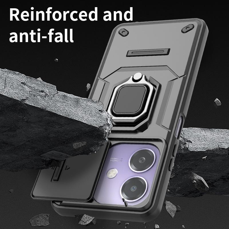 Armor Shockproof Case For OPPO A40 4G A40M A60 A80 5G A3 Pro A3x Protective Cover Magnetic Ring Stand Holder Coque Fundas Capa