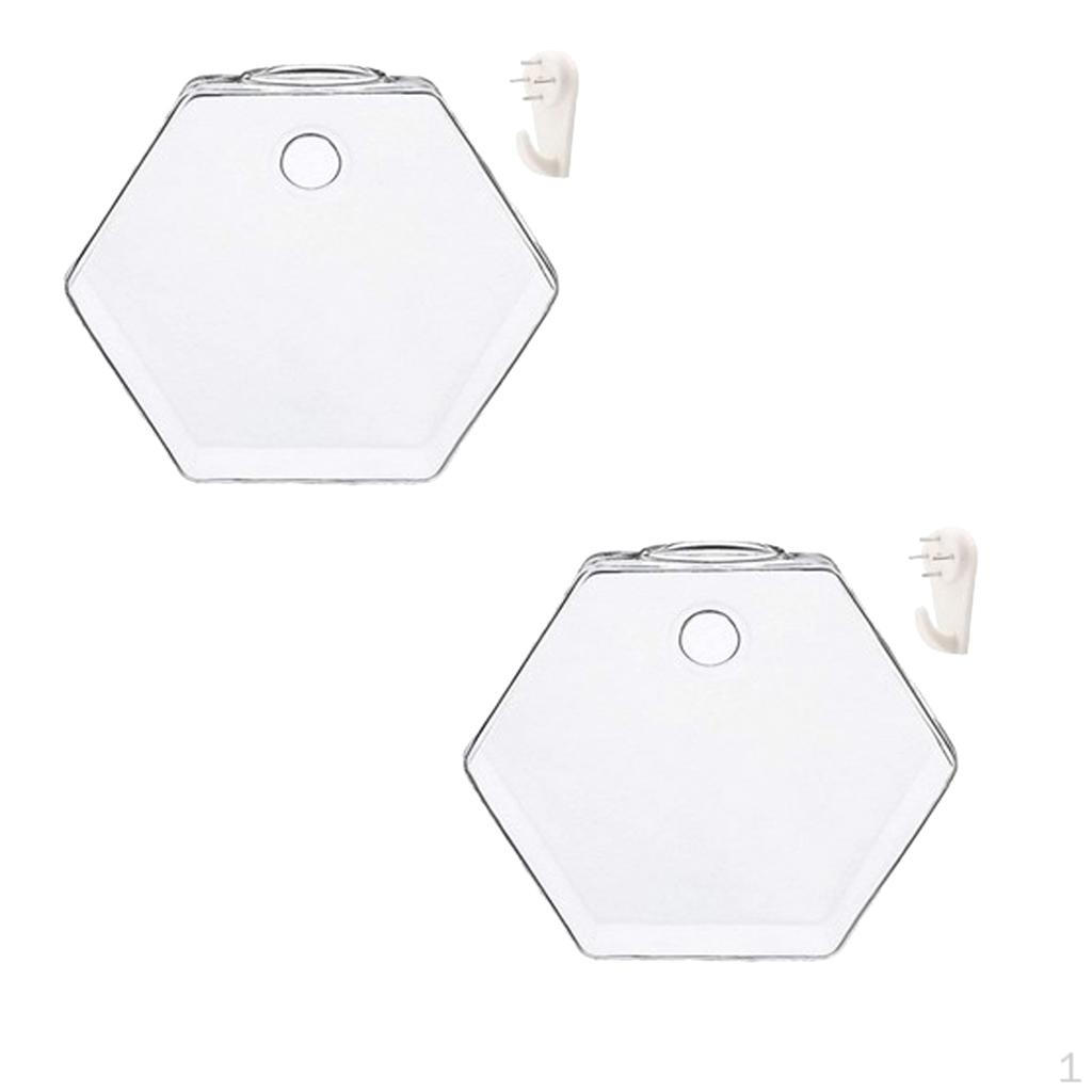 

2 Подвесных Кашпо Стеклянная Ваза Горшок для Растений Террариум Шестиугольник 13см